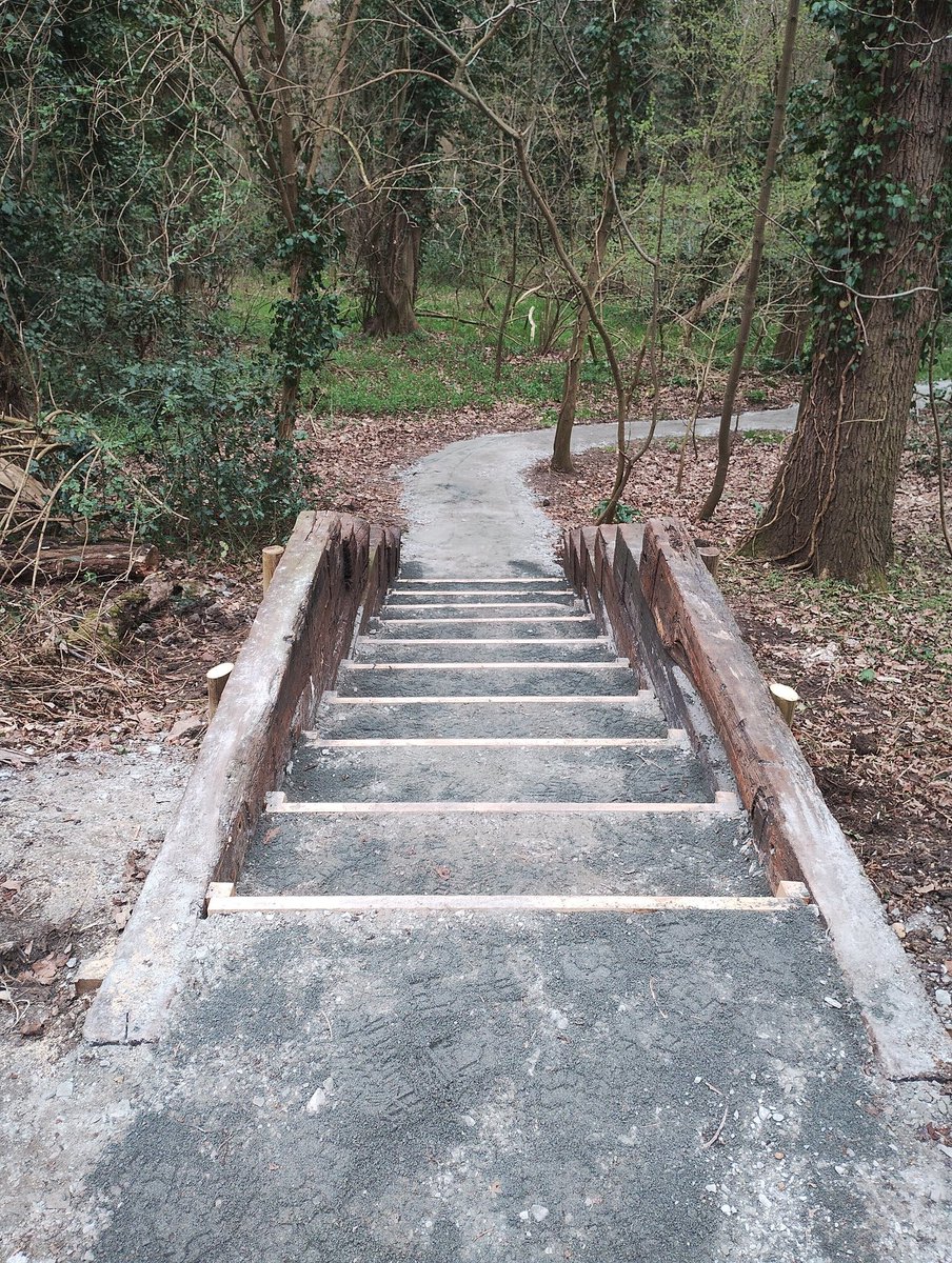 GreenwaysProj's tweet image. More path improvements in Belstead Brook Park, thanks to grant funding from @suffolkcc . New steps from Stoke Park Drive &amp;amp; new boardwalk (made from our own sweet chestnut timber) and path surface alongside the Belstead Brook. @BaberghSuffolk @IpswichGov #volunteers #pathwork