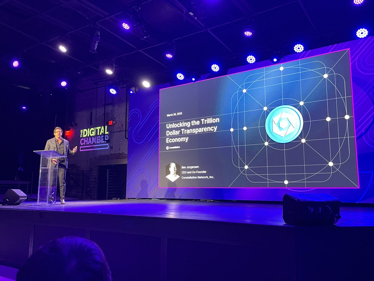 We’re bullish ⚡️ 

<a href="/BenJorgensen/">benjamin jorgensen</a> from <a href="/Conste11ation/">Constellation Network</a> did an AMAZING job speaking on ‘Unlocking the Trillion Dollar Transparency Economy’

He hit on the very problems we’re tackling—data ownership, trust, and putting users back in control. The future is transparent, and we’re here