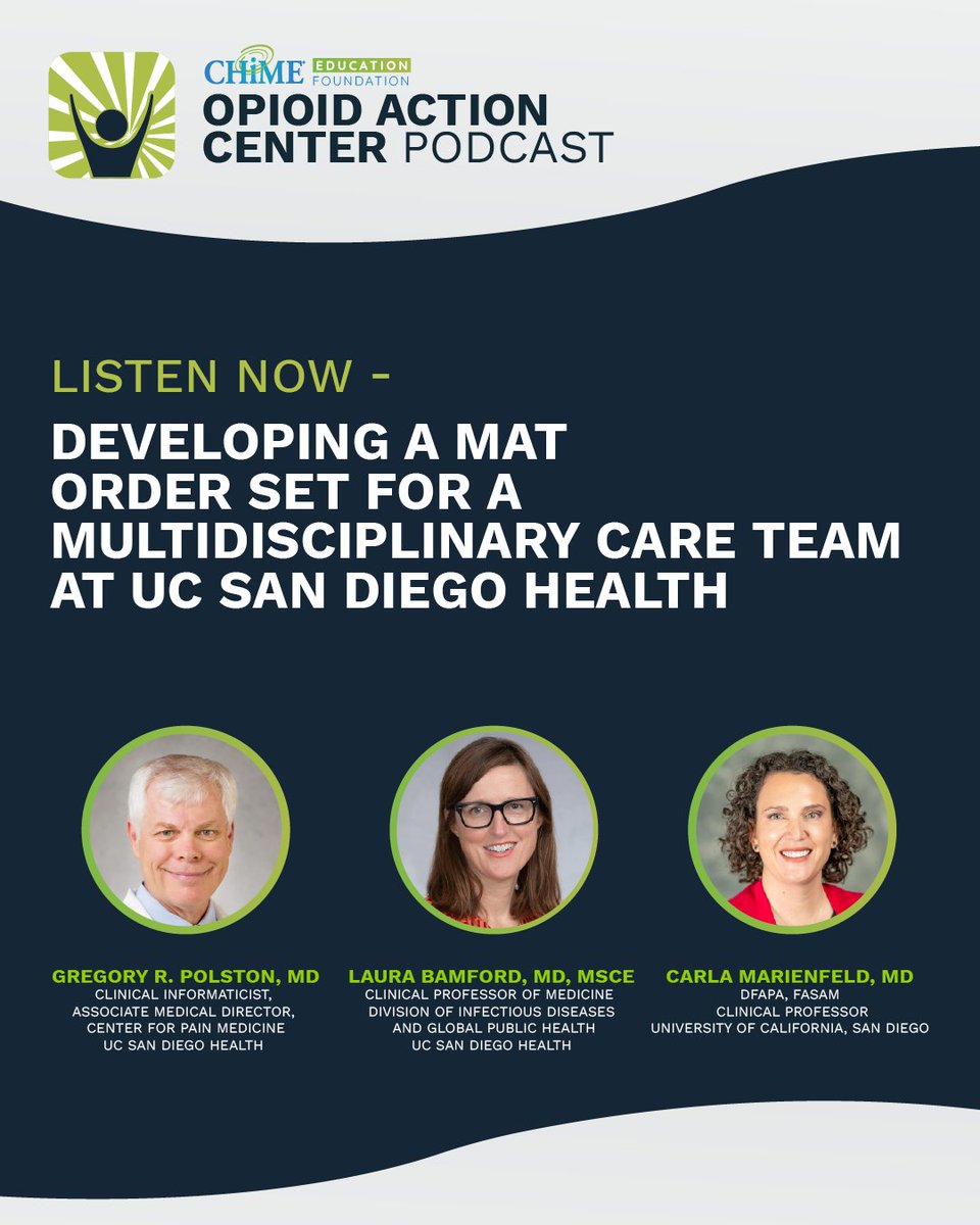 🎧 New Episode Alert! Join addiction treatment experts and creators of UC San Diego Health's innovative MAT Order Set and learn the impact its had on addiction treatment. #AddictionMedicine #Podcast #UCSDHealth

Listen Now! loom.ly/yqDoJUU