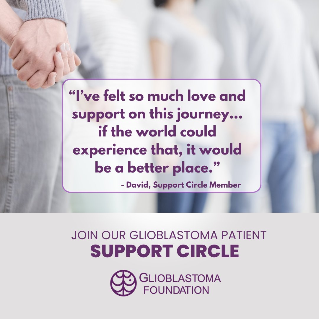 glioblastf's tweet image. “I’ve felt so much love and support on this journey. If the world could experience that, it would be a better place.” – David, Glioblastoma Foundation Support Circle Member 💜
Connect with others who truly understand. Join the Glioblastoma Support Circle →…