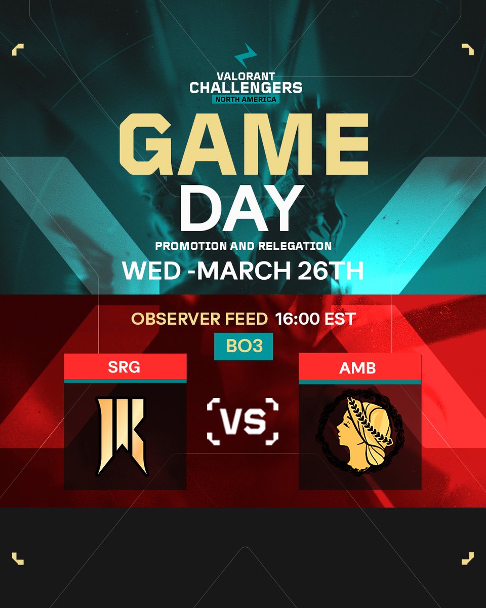 One match. High stakes. 

SRG vs AMB starts today. Don’t blink 👊 #ChallengersNA
