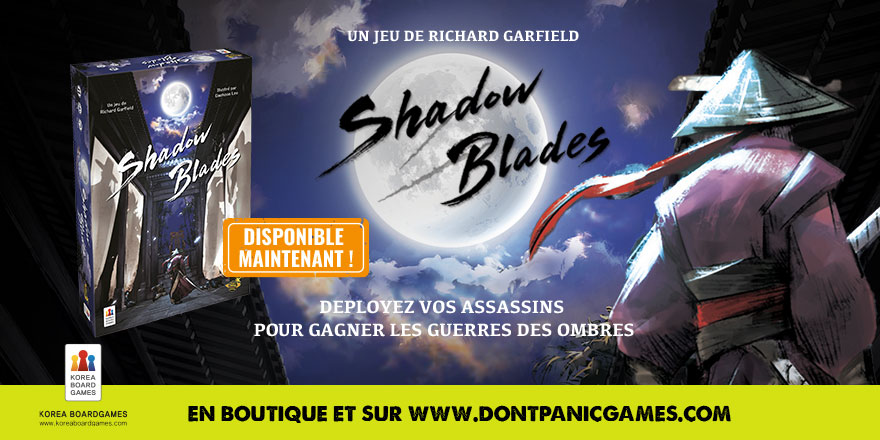 La guerre des ombres sera sans pitié ! Découvrez le tout nouveau jeu imaginé par Richard Garfield ! En tant que chef de guilde, menez vos agents de l’ombre au compte de la noblesse et assurez votre propre notoriété. Disponible dès maintenant en boutique et en ligne.