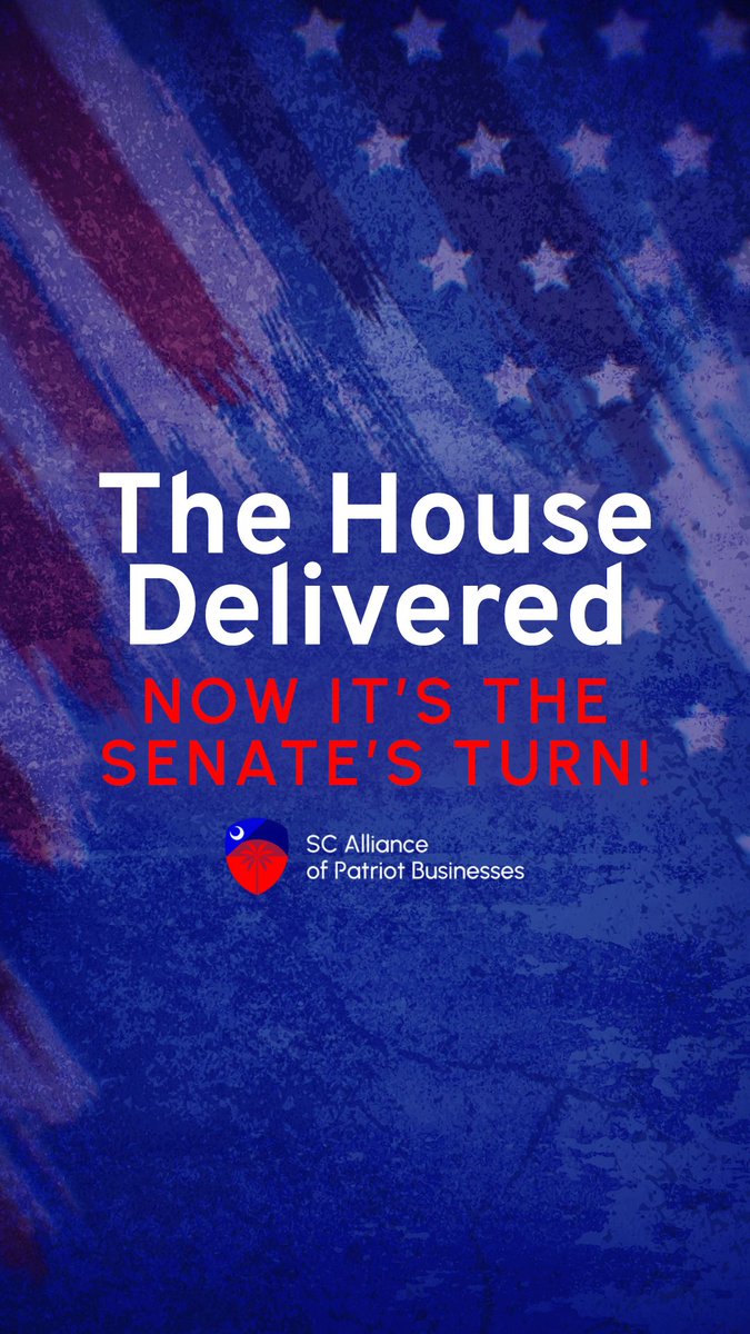 SCBizPatriots's tweet photo. House conservatives passed H.3497 to cut insurance costs and protect South Carolina businesses. Tell your Senate representatives to do their job and pass this bill now!
.
.
.
.
#PassH3497 #SupportSmallBusiness #LowerInsuranceCosts #ProtectSCBusinesses #SCPolitics https://t.co/e13glb81mn