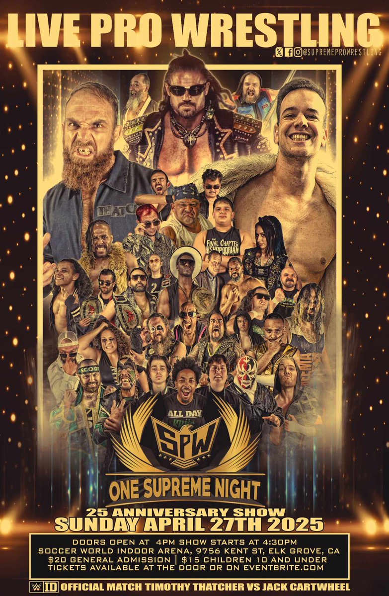 Bringing the stars out for <a href="/spw_sacramento/">Supreme Pro Wrestling</a> One Supreme Night!! Past, present and the future!!! 
#valueofwrestling #Independentwrestling #prowrestling #wwe #aew #wweid