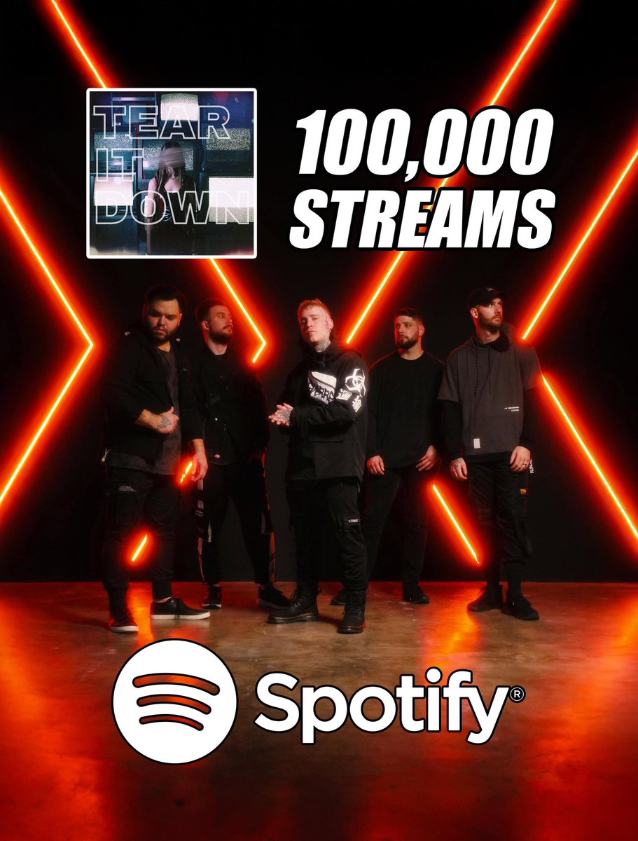 everrest_band's tweet image. Just over one month of ‘Tear it Down’ and we’ve already crossed 100k streams on @spotify! THANK YOU to everyone who has given our song a chance &amp;amp; listened to it wherever you are in the world. These milestones truly wouldn’t be possible without your support. 🖤

📷: @whosmattrush