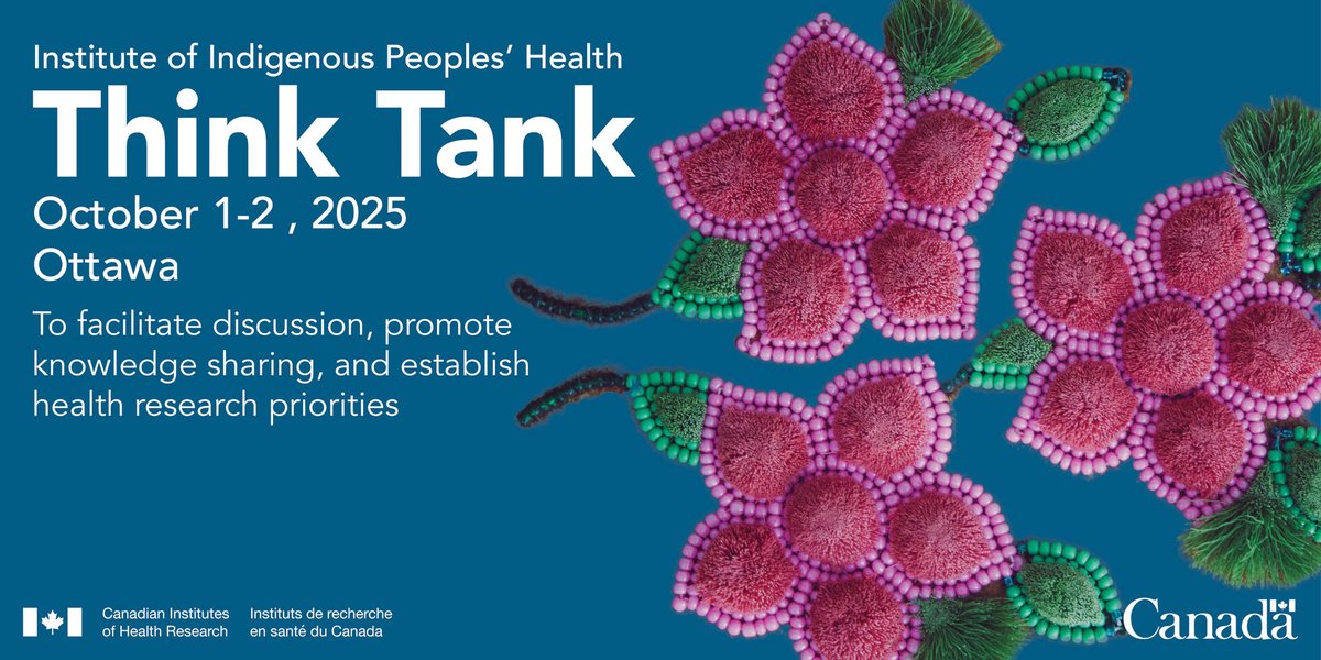 📢 Save the Date! 📢

Join the Institute of Indigenous Peoples' Health Think Tank on October 1-2, 2025, in Ottawa, ON.

A space to facilitate discussion, share knowledge, &amp; establish health research priorities. More details to follow!

#IndigenousHealth <a href="/umindigenous/">UM Indigenous</a> <a href="/CIHR_IRSC/">CIHR</a>