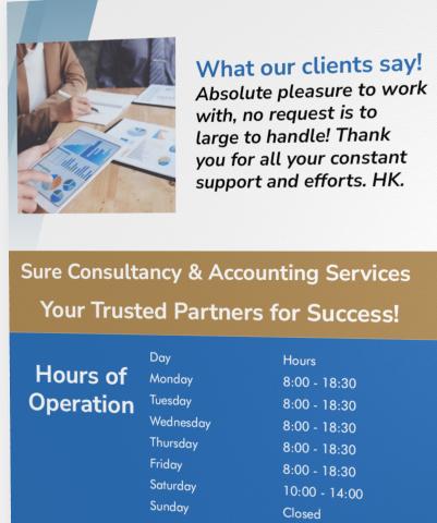 SureAccountingC's tweet photo. “Tax Season? Payroll? VAT? Let the Expert Handle It—Maximise Profits, Minimise Stress!”
Visit: https://t.co/f6tNIRNiC9

#AccountingServices #SmallBusinessSupport #Bookkeeping #BusinessGrowth #TaxPlanning #FinanceExperts #EntrepreneurLife #SureConsultancyAccountingservices https://t.co/nPZ1jy9N7g