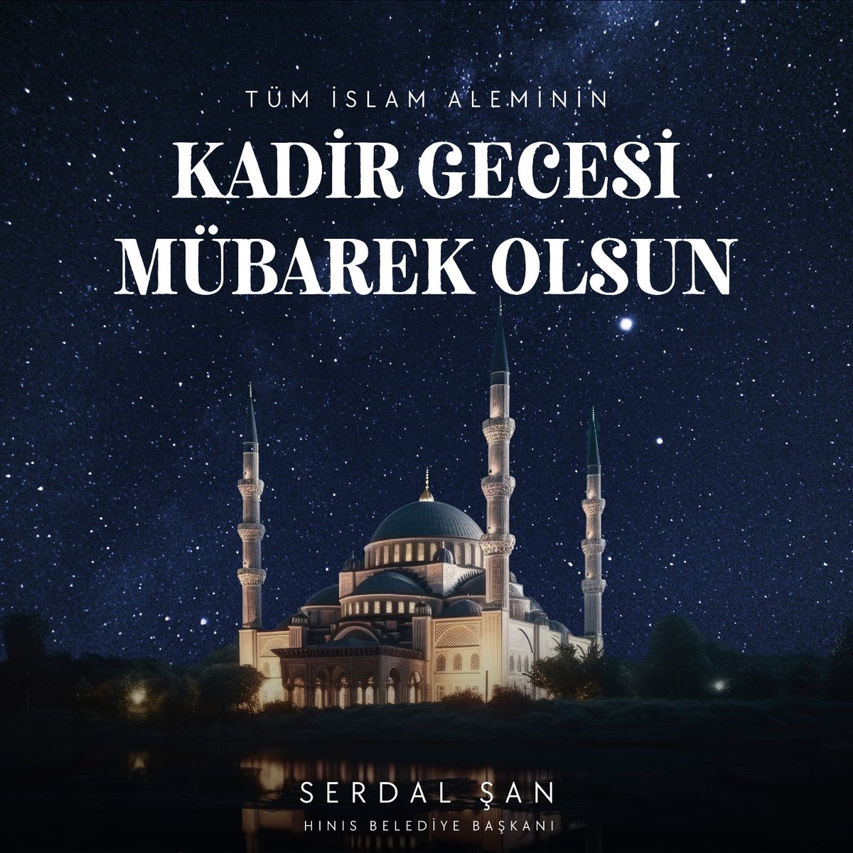 Rahmet, bereket ve mağfiret ayı Ramazan’ın en kıymetli gecelerinden biri olan Kadir Gecesi’ne erişmenin huzurunu yaşıyoruz. Bin aydan daha hayırlı bu mübarek gecede, dualarımızın kabul olmasını, ülkemize barış, huzur ve sağlık getirmesini Yüce Allah’tan niyaz ediyorum.