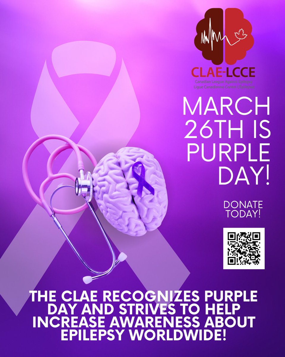 Today is #purpleday for #epilepsy #awareness! Join #CLAE in increasing epilepsy awareness worldwide!