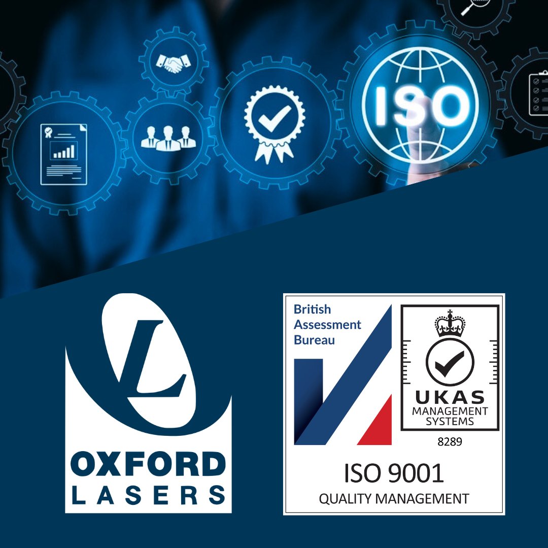 Oxford Lasers proudly receives UKAS ISO 9001:2015 certification. Read our news oxfordlasers.com/news/oxford-la…