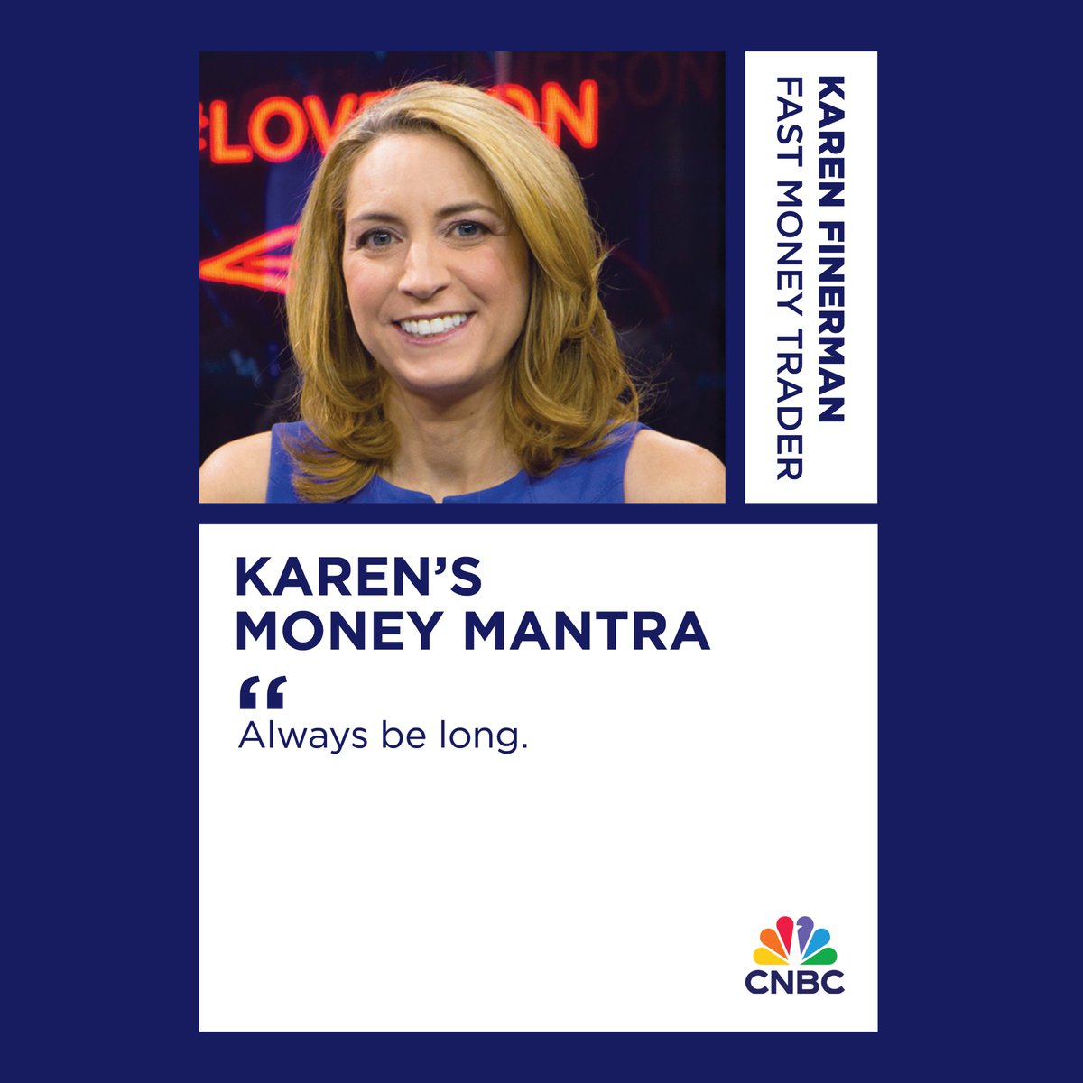 Follow the Fast Money traders! Sharing Karen Finerman’s Money Mantra. 

Meet Karen and the other traders at Fast Money LIVE on June 5th. Get your tickets today: bit.ly/4iDngQc.