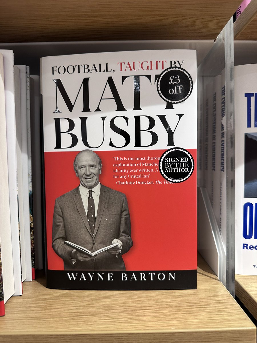 So, so grateful for all the kind messages and DMs. It means so much.

Forced myself out for a walk.

Went to <a href="/wstrafford/">Waterstones Trafford Centre</a> and saw Football, Taught By Matt Busby on early release.

All copies already sold, except for one. So that’s signed and ready for sale. 🙂