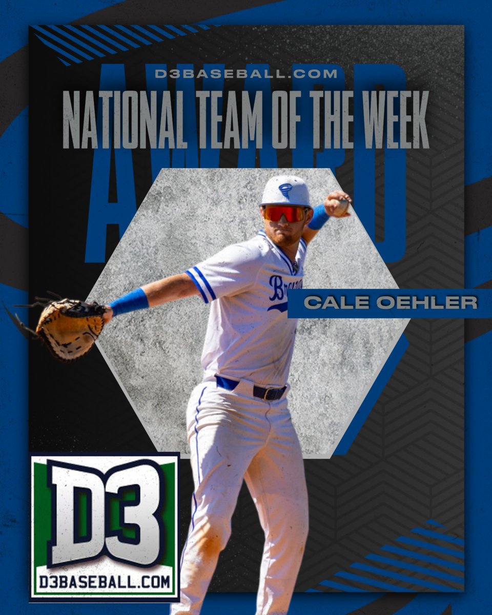 Brevard College Athletics (@bctornados) on Twitter photo Baseball: BREAKING NEWS - Congrats to <a href="/BCNadoBaseball/">Brevard College Baseball</a> senior 1B Cale Oehler for being selected to the <a href="/d3baseball/">D3baseball</a> National Team of the Week! #NadoNation #d3baseball Baseball: BREAKING NEWS - Congrats to <a href="/BCNadoBaseball/">Brevard College Baseball</a> senior 1B Cale Oehler for being selected to the <a href="/d3baseball/">D3baseball</a> National Team of the Week! #NadoNation #d3baseball