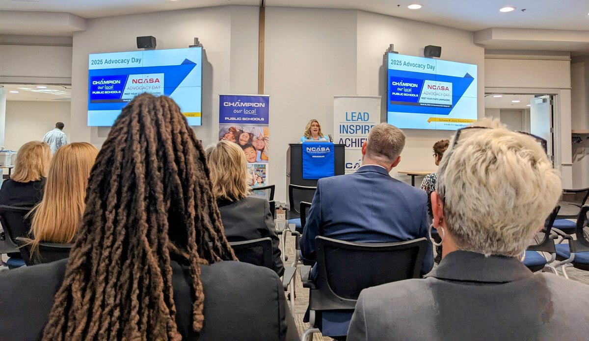 <a href="/NCASAtweets/">NCASA</a> Executive Director, Katherine Joyce, kicks off our 2025 Advocacy Day! Many thx to the many K-12 education leaders &amp; administrators in attendance today. We need your support to #ChampionNCPublicSchools! #nced