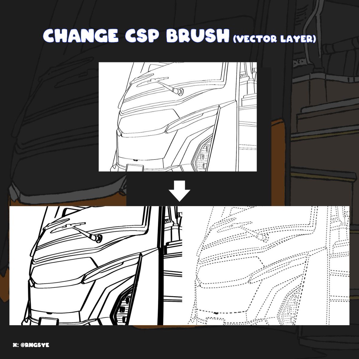 RNGSYe's tweet image. CSP Tips property tool brush (Vector layer)

#Clipstudiopaint #tutorial #csptips