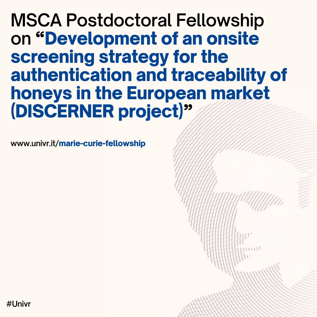 MSCA Postdoctoral Fellowship on “Development of an onsite screening strategy for the authentication and traceability of honeys in the European market (DISCERNER project)”

Deadline: 30 June 2025

Info: u.garr.it/Eldye