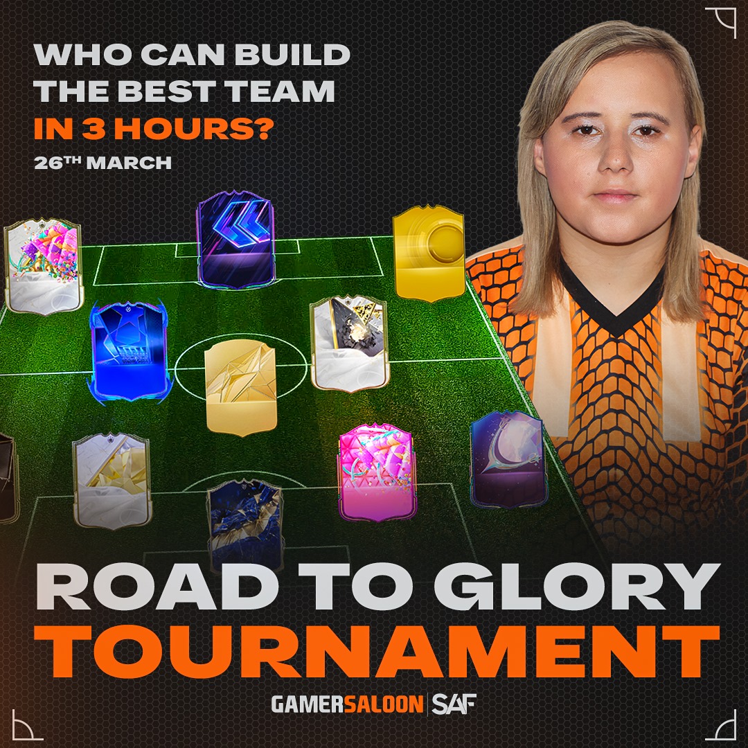 Taking part in the SAF x GamerSaloon Road to Glory Tournament at 4pm today....

Gonna win some 💰
Tune in at 
twitch.tv/lisamanley15
To see if I can make the best rtg team👀