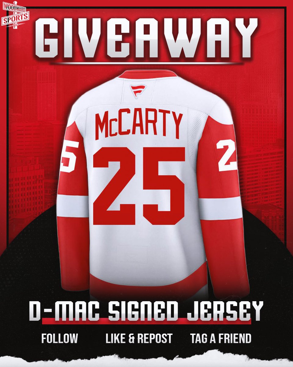 🚨 Woodward Sports Network is giving away a SIGNED DARREN MCCARTY JERSEY!! 🚨 

HAPPY D-MAC DAY 👊 | The day a turtle was made 🐢 

To enter to win this Jersey the steps are simple:

- FOLLOW <a href="/woodwardsports/">Woodward Sports Network</a>
- LIKE &amp; REPOST This Post
- TAG A FRIEND in the comments 
⁃ COMMENT