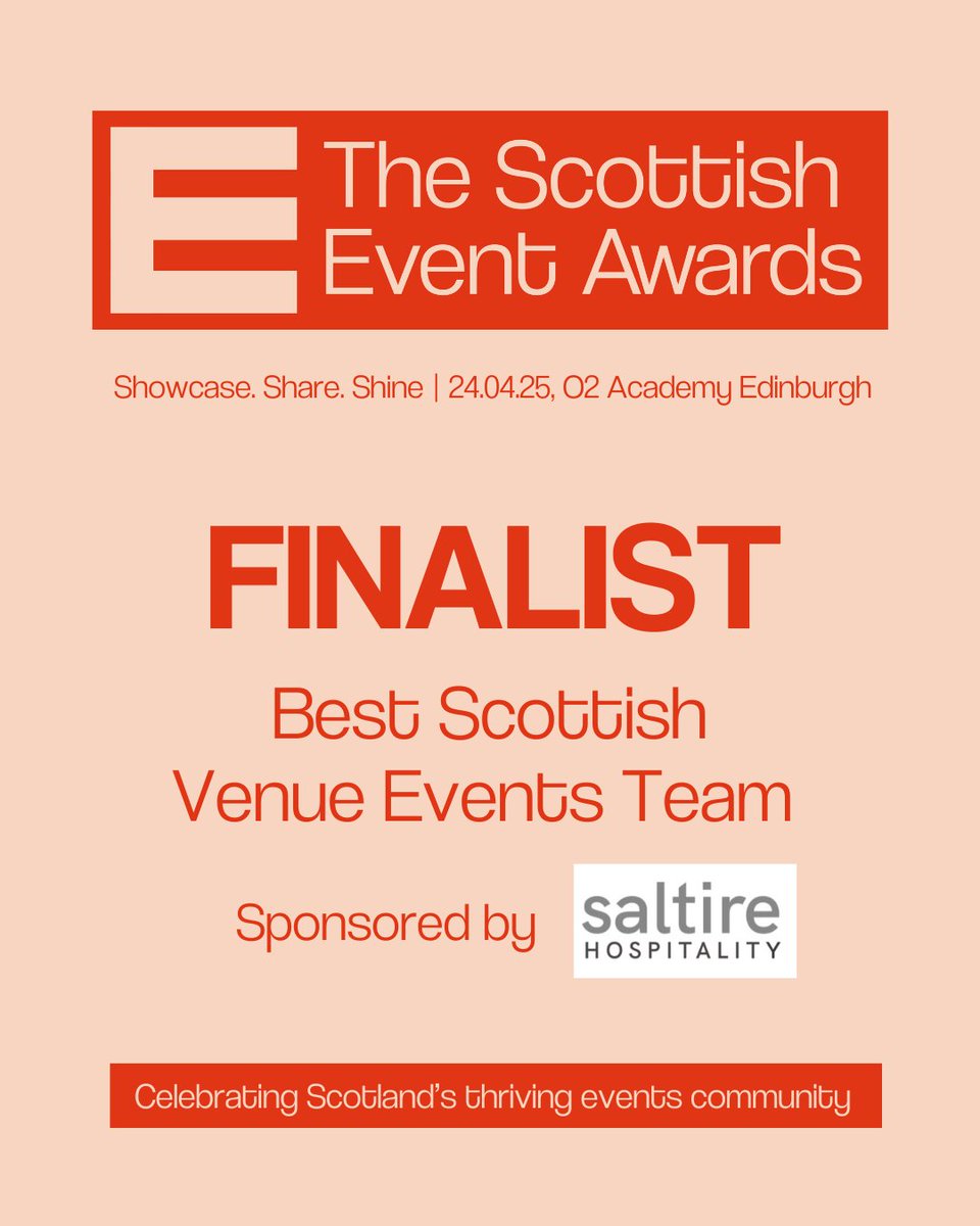 📣We are thrilled to share that the Golden Jubilee Conference Hotel has been named a finalist for ‘Best Scottish Venue and Events Team’ in the prestigious Scottish Event Awards 2025🌟
Wish us luck for the awards taking place 24 April🏆
📰goldenjubileehotel.com/golden-jubilee…