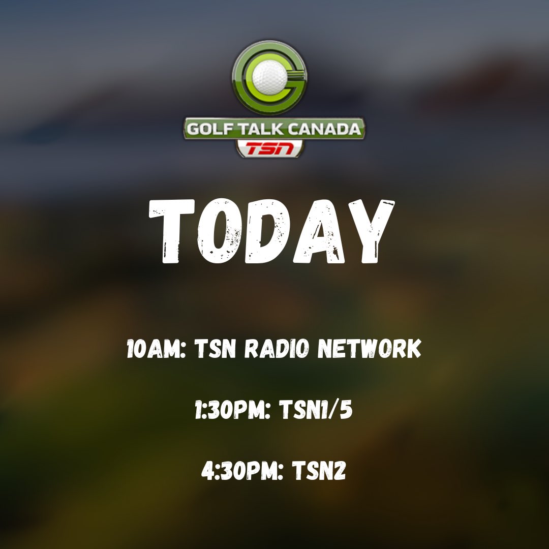 GOLF TALK CANADA (@golftalkcanada) on Twitter photo 🚨 GOLF TALK CANADA TRIPLEHEADER TODAY ON TSN! ⛳🔥
Lots of guests joining <a href="/ZeeManGolf/">Mark Zecchino</a>, <a href="/BobWeeksTSN/">Bob Weeks</a> & <a href="/adam_scully/">Adam Scully</a> today!
🇨🇦 <a href="/GolfCanada/">Golf Canada</a> CEO <a href="/LaurenceAppleb1/">Laurence Applebaum</a>
⛳️ <a href="/scottypritchard/">Scott Pritchard</a> <a href="/PGATOURAmericas/">PGA TOUR Americas</a>
👉 The Ontario Boys!
🎤 <a href="/murffymarie/">Murph</a> for Murph’s Law 🚨 GOLF TALK CANADA TRIPLEHEADER TODAY ON TSN! ⛳🔥
Lots of guests joining <a href="/ZeeManGolf/">Mark Zecchino</a>, <a href="/BobWeeksTSN/">Bob Weeks</a> & <a href="/adam_scully/">Adam Scully</a> today!
🇨🇦 <a href="/GolfCanada/">Golf Canada</a> CEO <a href="/LaurenceAppleb1/">Laurence Applebaum</a>
⛳️ <a href="/scottypritchard/">Scott Pritchard</a> <a href="/PGATOURAmericas/">PGA TOUR Americas</a>
👉 The Ontario Boys!
🎤 <a href="/murffymarie/">Murph</a> for Murph’s Law