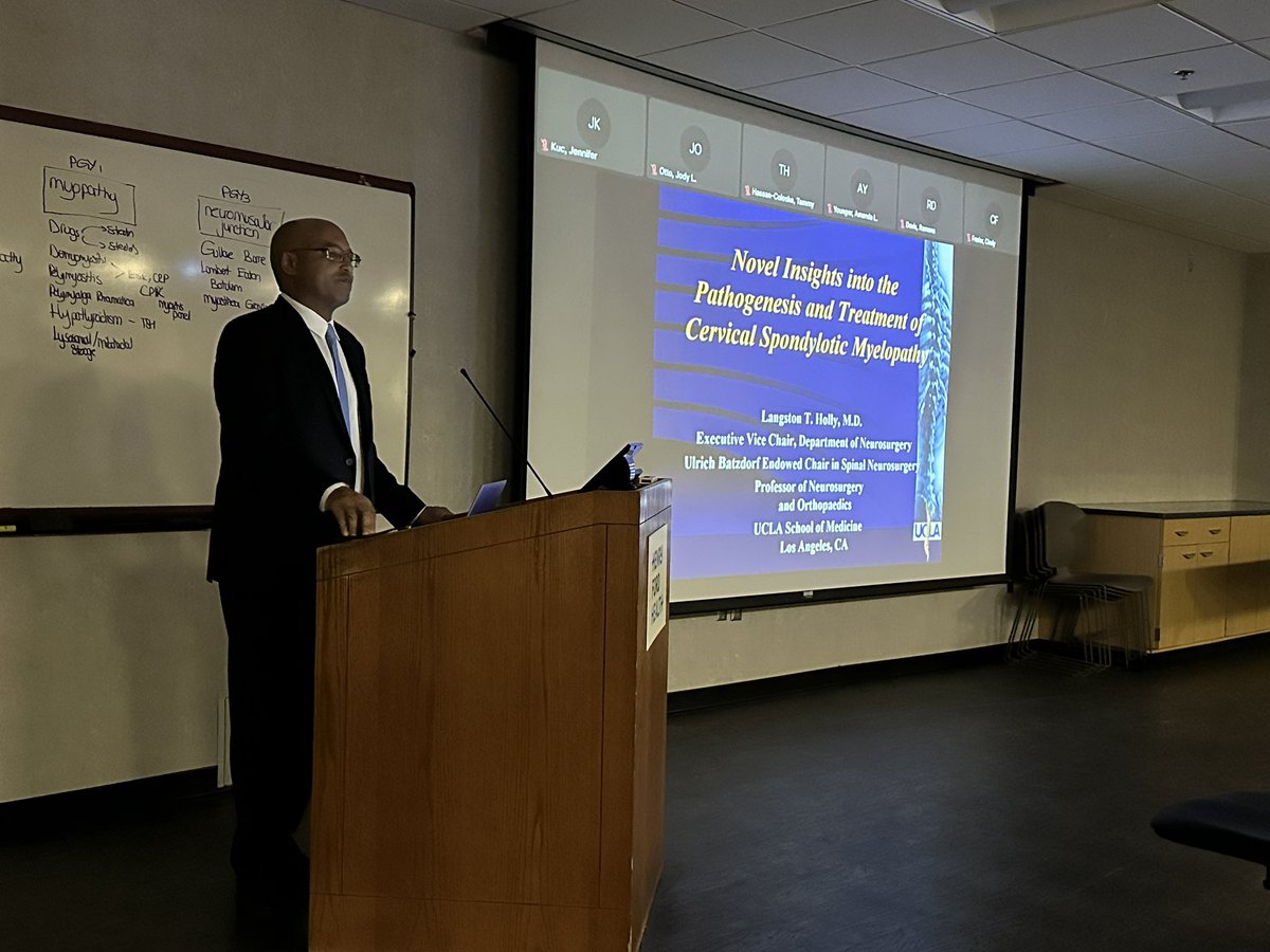 Henry Ford Neuroscience (@henryfordneuro) on Twitter photo We are thrilled to host Dr Langston Holly from <a href="/UCLANsgy/">UCLA Neurosurgery 🧠</a> as our guest #Spine Lecturer speaking on Cervical Myelopathy guidelines and approaches. Pictures with <a href="/SteveKalkanisMD/">Steven N. Kalkanis MD</a> and Dr Victor Chang. <a href="/CNS_Update/">CNS</a> <a href="/spinesection/">AANS/CNS Spine Section</a> We are thrilled to host Dr Langston Holly from <a href="/UCLANsgy/">UCLA Neurosurgery 🧠</a> as our guest #Spine Lecturer speaking on Cervical Myelopathy guidelines and approaches. Pictures with <a href="/SteveKalkanisMD/">Steven N. Kalkanis MD</a> and Dr Victor Chang. <a href="/CNS_Update/">CNS</a> <a href="/spinesection/">AANS/CNS Spine Section</a>