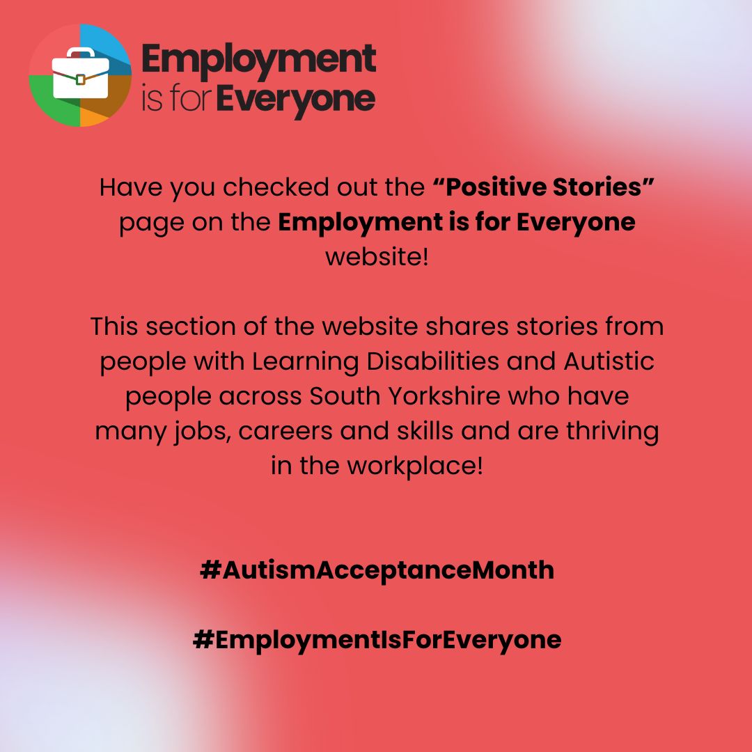 Check out our "Positive Stories" page!

employmentisforeveryone.org.uk/positive-stori…

#AutismAcceptanceMonth
