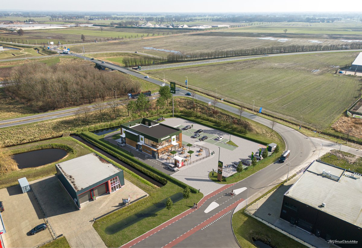 Zo komt McDonalds in #Vriezenveen eruit te zien. Geweldige aanwinst en blikvanger, ook goed voor 'traffic' en uitstraling richting onze lokale bedrijven in Oosterweilanden.

Wordt in de gemeenteraad van #Twenterand besproken op 8 en 22 april.
