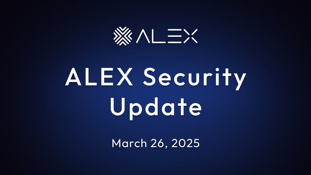ALEX Asset Recovery Update | March 26, 2025

Dear ALEX Community,

We are deeply grateful for your continued support. Below is the latest update on our ongoing asset recovery efforts:

🔸 Protocol Revenue Insights
Since December 18, 2024, the ALEX protocol has generated 138.12K