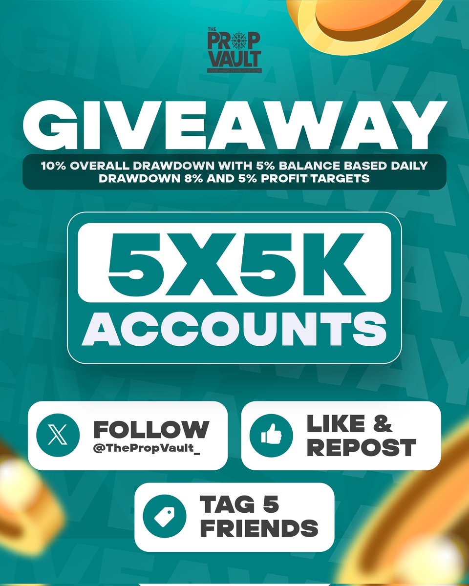 Hunter_Fx1's tweet photo. ▶️Givewayay Time
▶️5X 5K
▶️Follow @ThePropVault_ @Hunter_Fx1 
▶️Tag 3
▶️Like &amp; Repost
▶️Winners On Friday https://t.co/0SbSXTdzmM