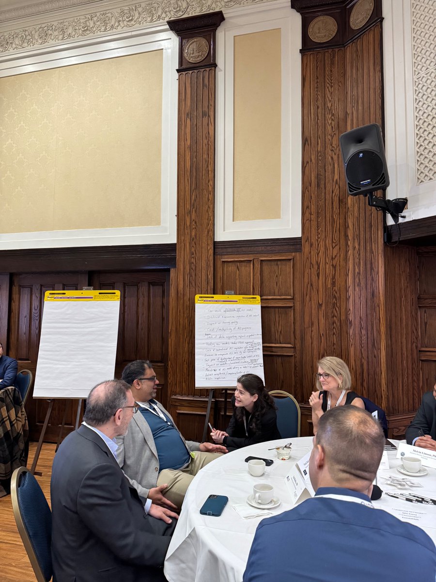 Our attendees are busy discussing the role of #AI in medical imaging to start off our Research Roundtable! We are looking forward to a day full of substantive discussion and collaboration! #AcadRad