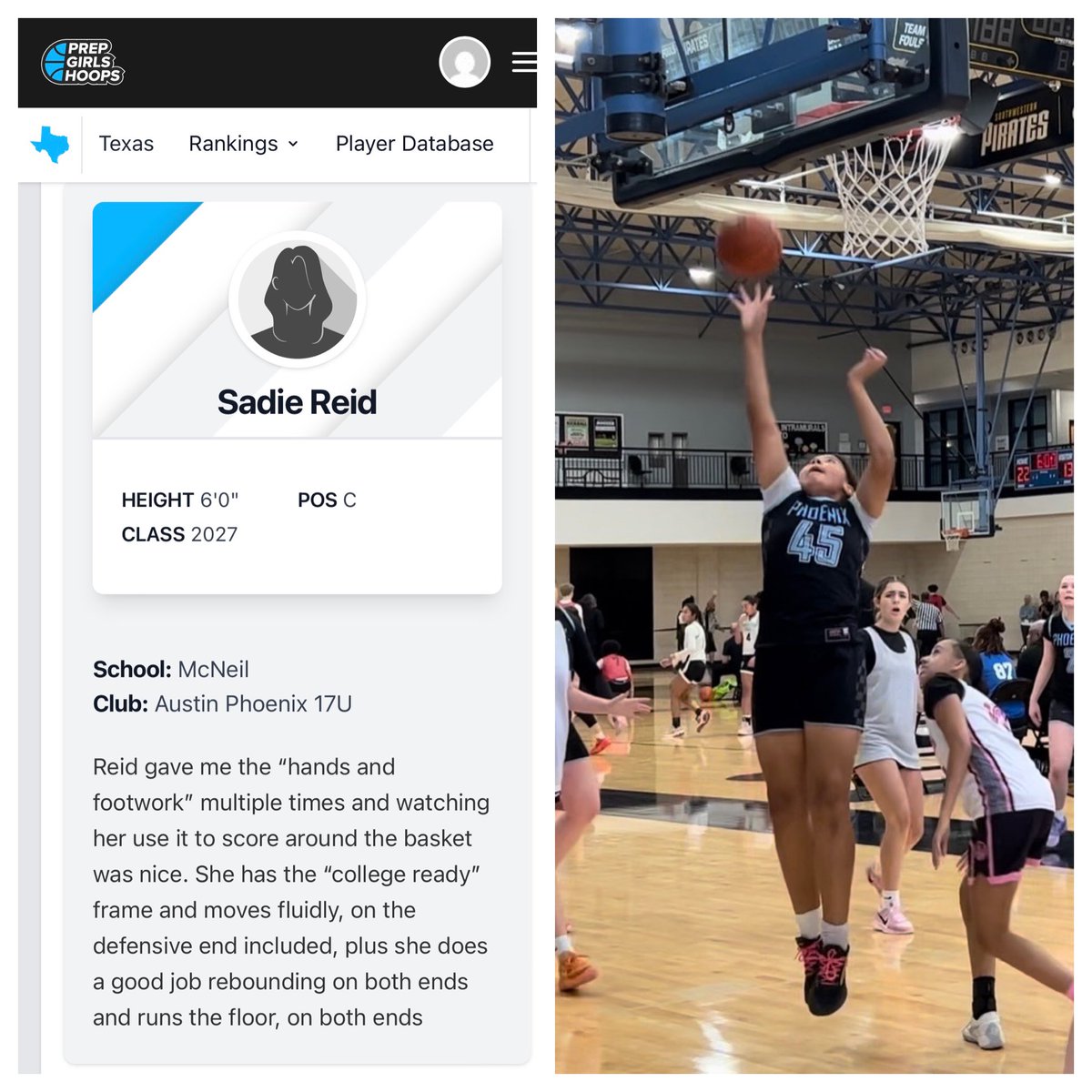 Phoenix Select (@phoenixselect) on Twitter photo 2025 <a href="/SadieReid0402/">Sadie Reid</a> with her 1st writeup๐ฅ๐
Thank you <a href="/girlzprepreport/">Girlz Prep Report</a> <a href="/PGHTexas/">Prep Girls Hoops Texas</a>
<a href="/McNeilWBB/">Round Rock McNeil Lady Mavs Basketball ๐</a> 2025 <a href="/SadieReid0402/">Sadie Reid</a> with her 1st writeup๐ฅ๐
Thank you <a href="/girlzprepreport/">Girlz Prep Report</a> <a href="/PGHTexas/">Prep Girls Hoops Texas</a>
<a href="/McNeilWBB/">Round Rock McNeil Lady Mavs Basketball ๐</a>