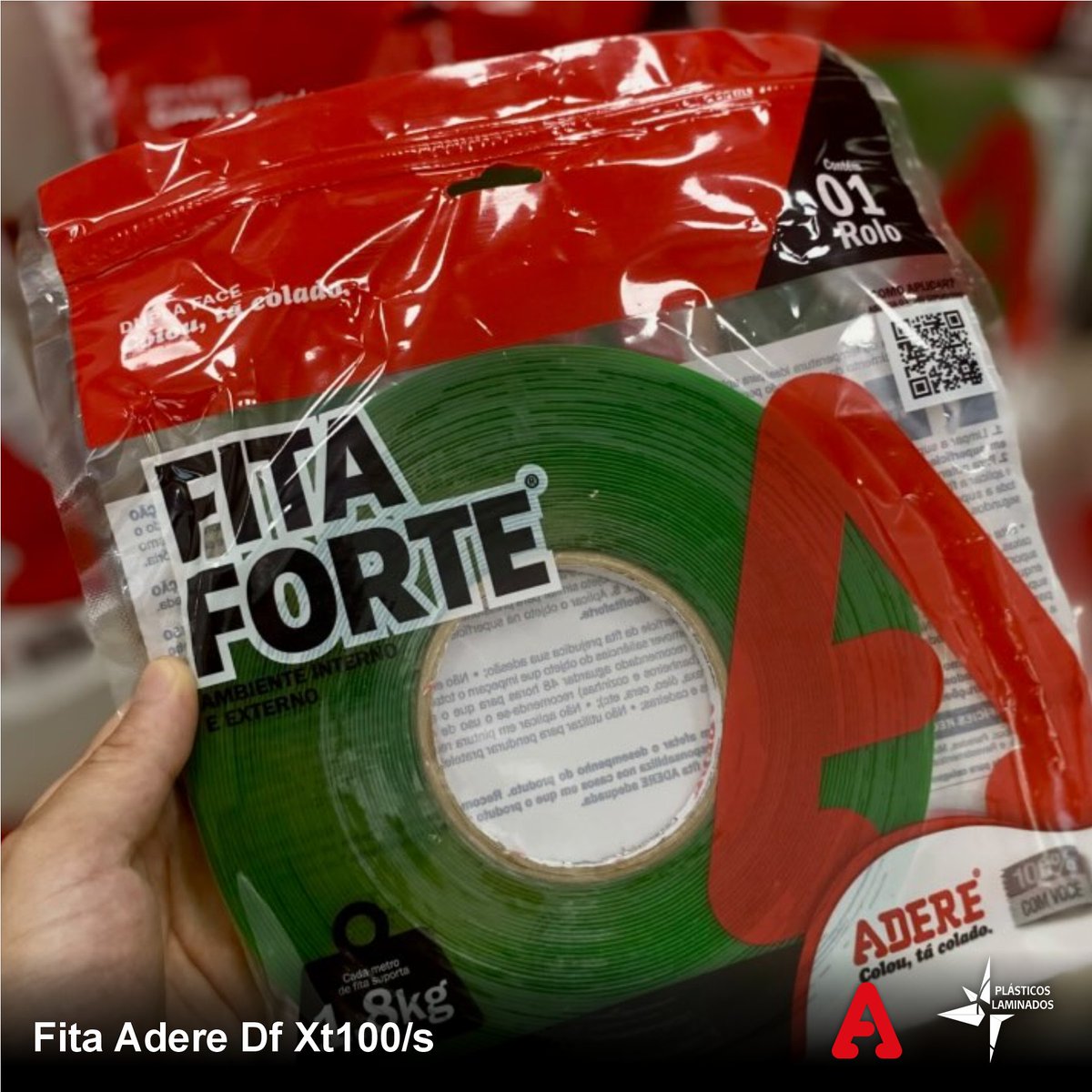 A Fita Adere DF XT100/S é a escolha ideal para quem precisa de aderência superior e precisão. Seu design estreito permite aplicações detalhadas em acabamentos, montagens e fixações delicadas.

Compre em plasticoslaminados.com.br📲🛒