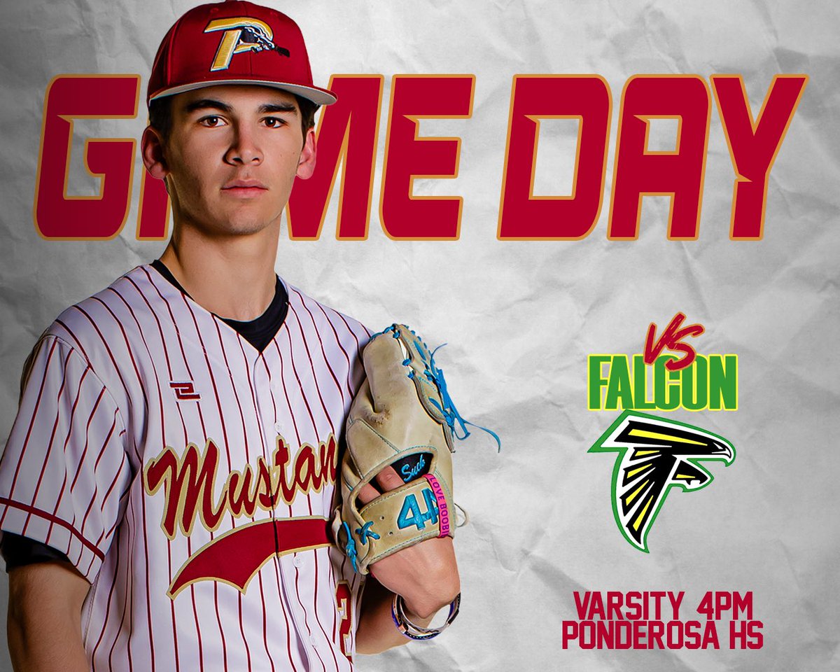Ponderosa High School Athletic Department (@phsmustangsath) on Twitter photo 🚨⚾️GameDay!!!⚾️🚨
🆚Falcon High School
⏰ Varsity: 4:00pm
📍Ponderosa HS
#wearepondo <a href="/phsmustangs/">Ponderosa Mustangs</a> @pondostanggang <a href="/pondbaseball/">Ponderosa Baseball</a> 🚨⚾️GameDay!!!⚾️🚨
🆚Falcon High School
⏰ Varsity: 4:00pm
📍Ponderosa HS
#wearepondo <a href="/phsmustangs/">Ponderosa Mustangs</a> @pondostanggang <a href="/pondbaseball/">Ponderosa Baseball</a>