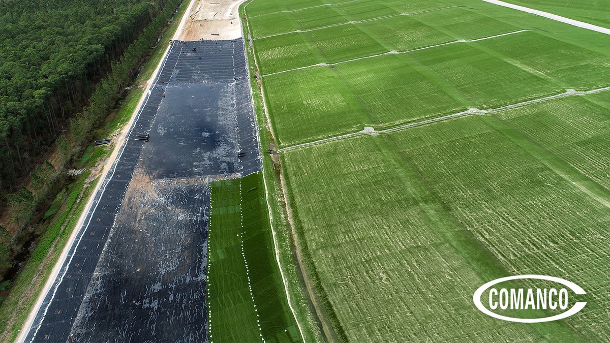COMANCO has installed over 1 million SF of liner on this 167-arce phosphate gyp stack closure. 💪 With 84% lined (<a href="/AGRUAmerica/">AGRU America</a>) and 66% turfed (<a href="/WatershedGeo/">Watershed Geo</a>), this large-scale remediation project reduces long-term maintenance, enhances compliance, and prioritizes environmental