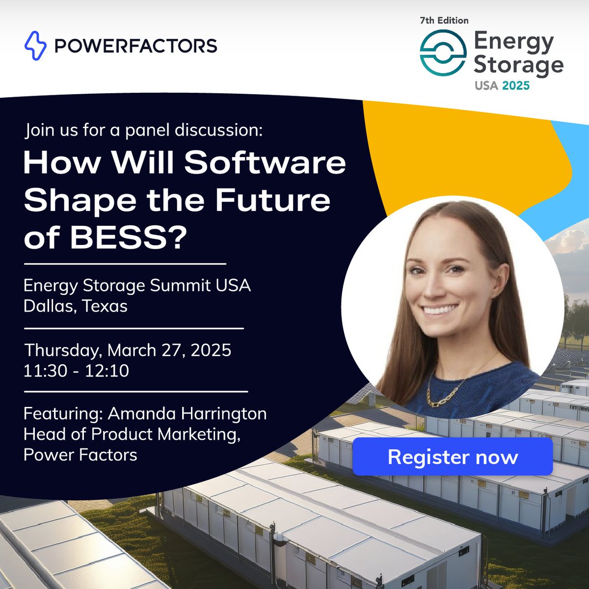 Attending the #EnergyStorageSummit in Dallas? Our team will be on site March 26-27—book a meeting with us! hubs.la/Q03dsRKB0

Don't miss Amanda Harrington in the panel "How Will Software Shape the Future of BESS?"
March 27 | 11:30 AM CST
More info: hubs.la/Q03dsYQT0