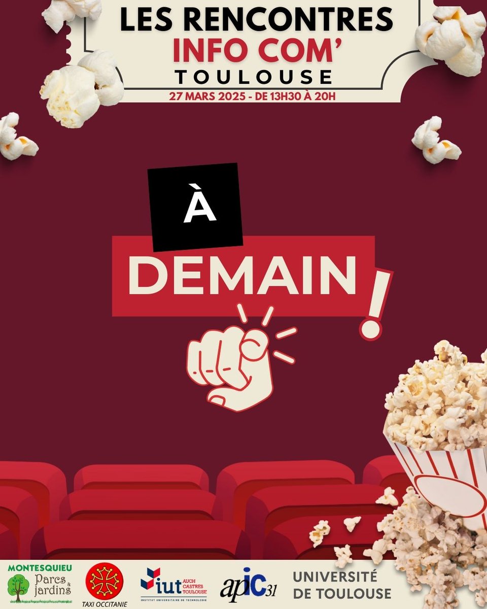 RICTlse's tweet photo. Le programme des Rencontres InfoCom’ !

J-1 avant la 13ème édition des Rencontres InfoCom’ de Toulouse !
@IutToulouse3 @Univ_Toulouse #Cinéma #programme #RencontresInfoCom #CinémaToulouse #UTPaulSabatier #UniversitéPaulSabatier #CinémaEtCommunication #RencontresCiné #toulouse https://t.co/tauXA95tfg