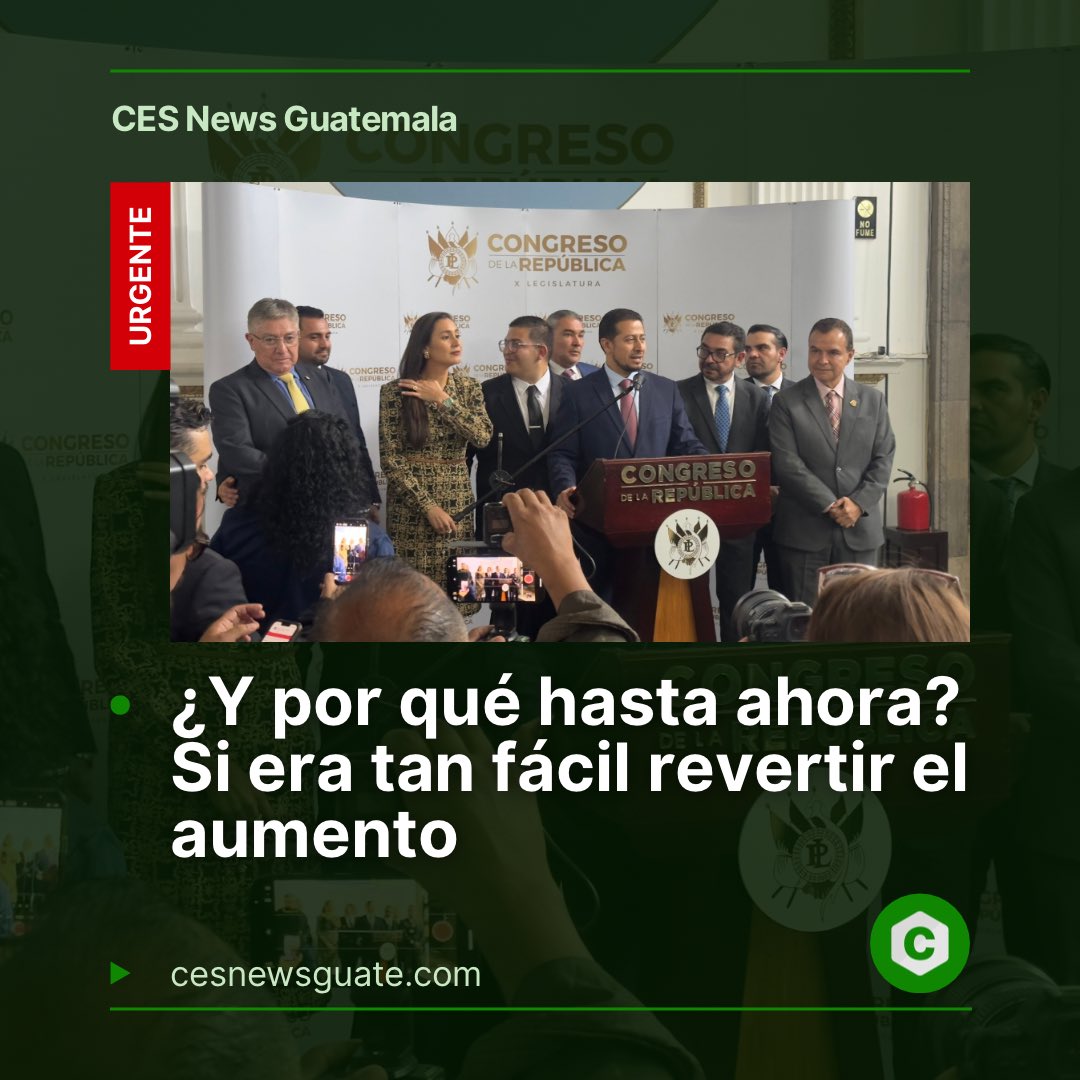 🚨 #URGENTE: ¿Y por qué hasta ahora?
Si era tan fácil revertir el aumento, ¿por qué Nery Ramos y la Junta Directiva no lo hicieron antes? Diputados coinciden: esto huele más a show político que a voluntad real. ¿Será que ya arrancó la campaña de Ramos?