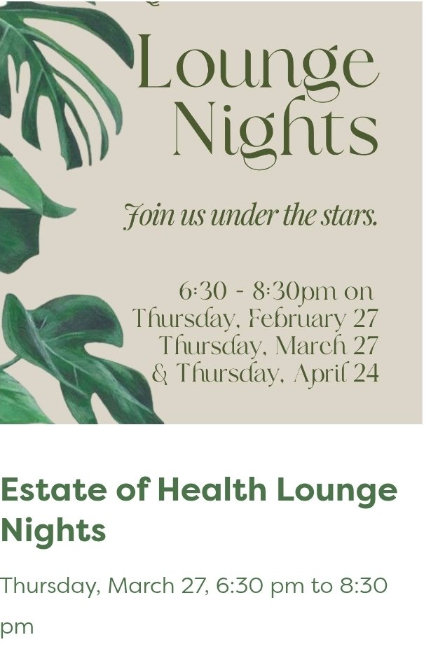 TourNews101's tweet photo. 🌿 Estate of Health Lounge Night 🌙✨  

🗓 Thursday, March 27, 2025⏰ 6:30 PM – 8:30 PM  
📍 Estate of Health, Kingsville, ON  

Relax in the sauna, meditate by the fire, and unwind. 🌊🔥☕  
🔗 Register now: 

#Wellness #Relaxation #LoungeNight https://t.co/oYuvfRnMYx