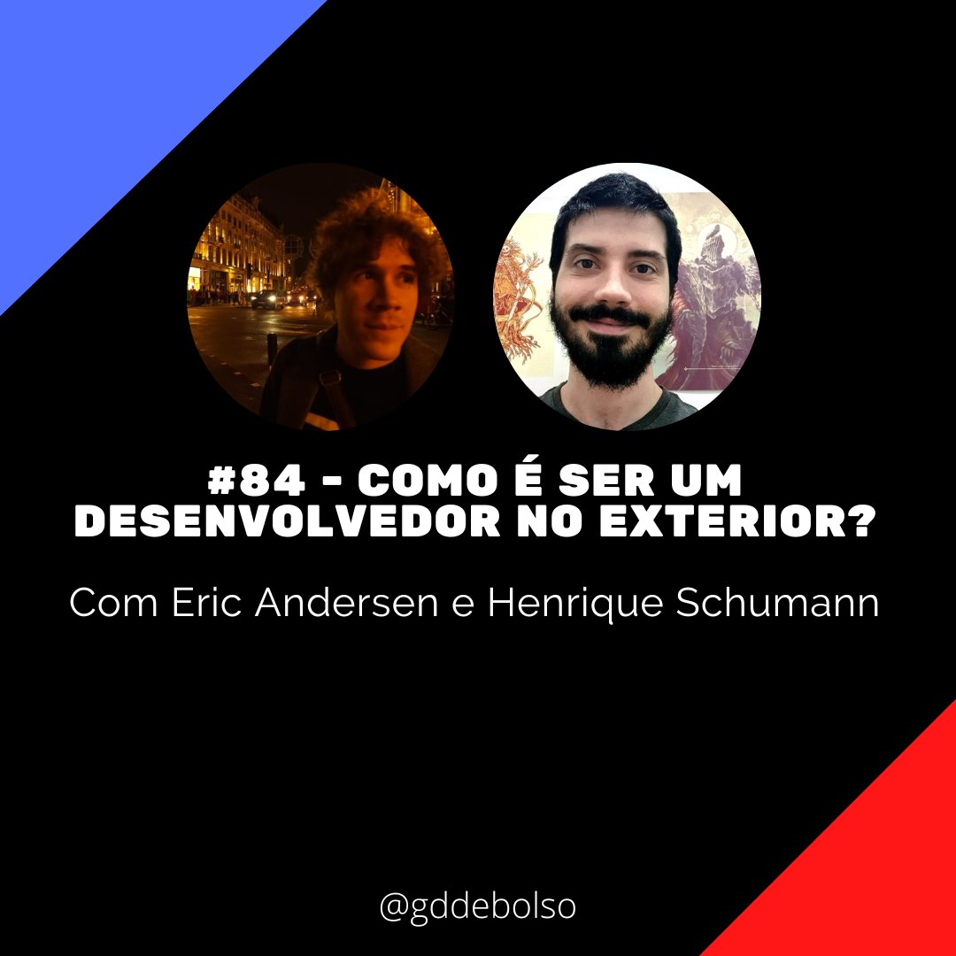 Novo epi do <a href="/GDdebolso/">Game Design de Bolso</a> acaba de sair e batemos um papo com gamedevs que trabalham no exterior, da uma olhada :)

open.spotify.com/episode/5htWgn…