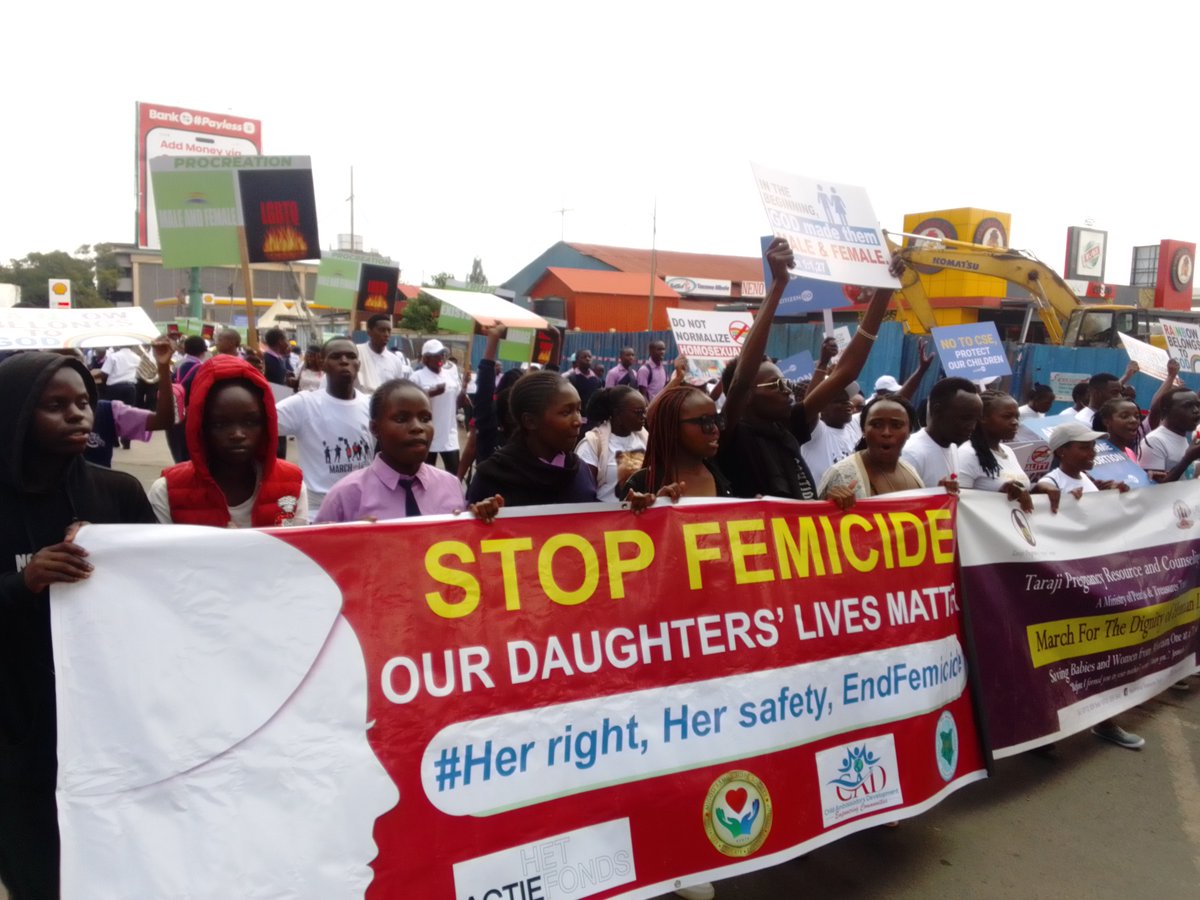 <a href="/Achildmatters/">Child Ambassadors Development</a> took part in the #March4ourLives organized <a href="/EAK_Kenya_/">Evangelical Alliance of Kenya</a> , <a href="/KenyaNCCK/">NCCK Kenya</a> , <a href="/CJPDKENYA/">KCCB - Catholic Justice & Peace Department</a> among other organizations in Nairobi on 22nd March 2025 to demand for an end to #femicide #StopFemicide and put an end to #sexualization of children in Kenya.