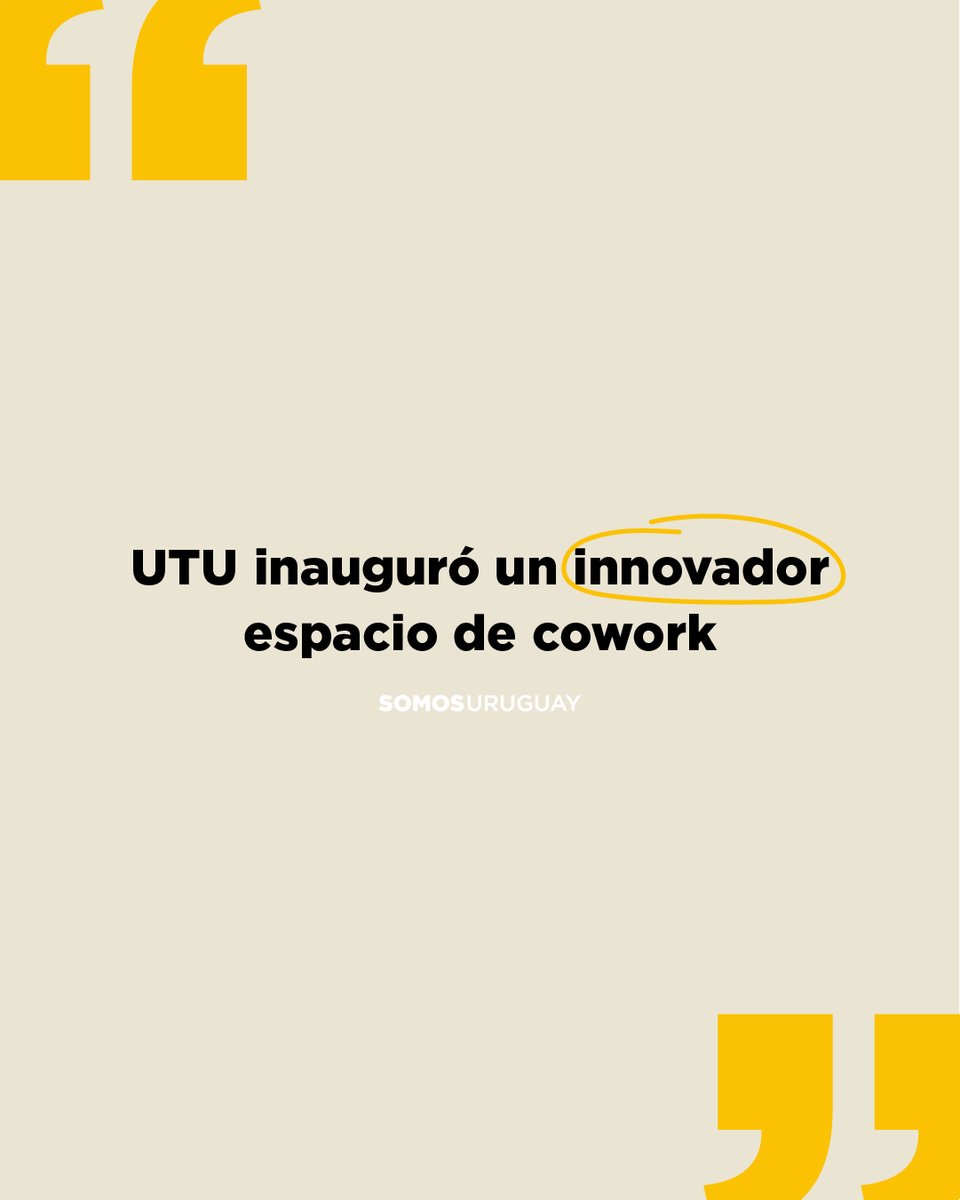 UTU inauguró un innovador espacio de cowork

NOTA COMPLETA: somosuruguay.com.uy/noticias-empre…