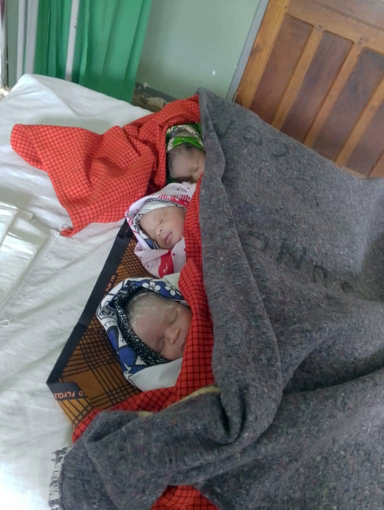 I don’t usually put up such a personal photo but a dear friend of mine - I remember when his Mum died and how devastated he and his brother were - his wife went in to have a Caesarean for twins &amp; look - triplets. “The Lord places the lonely in families” - isn’t God amazing! 💕💕