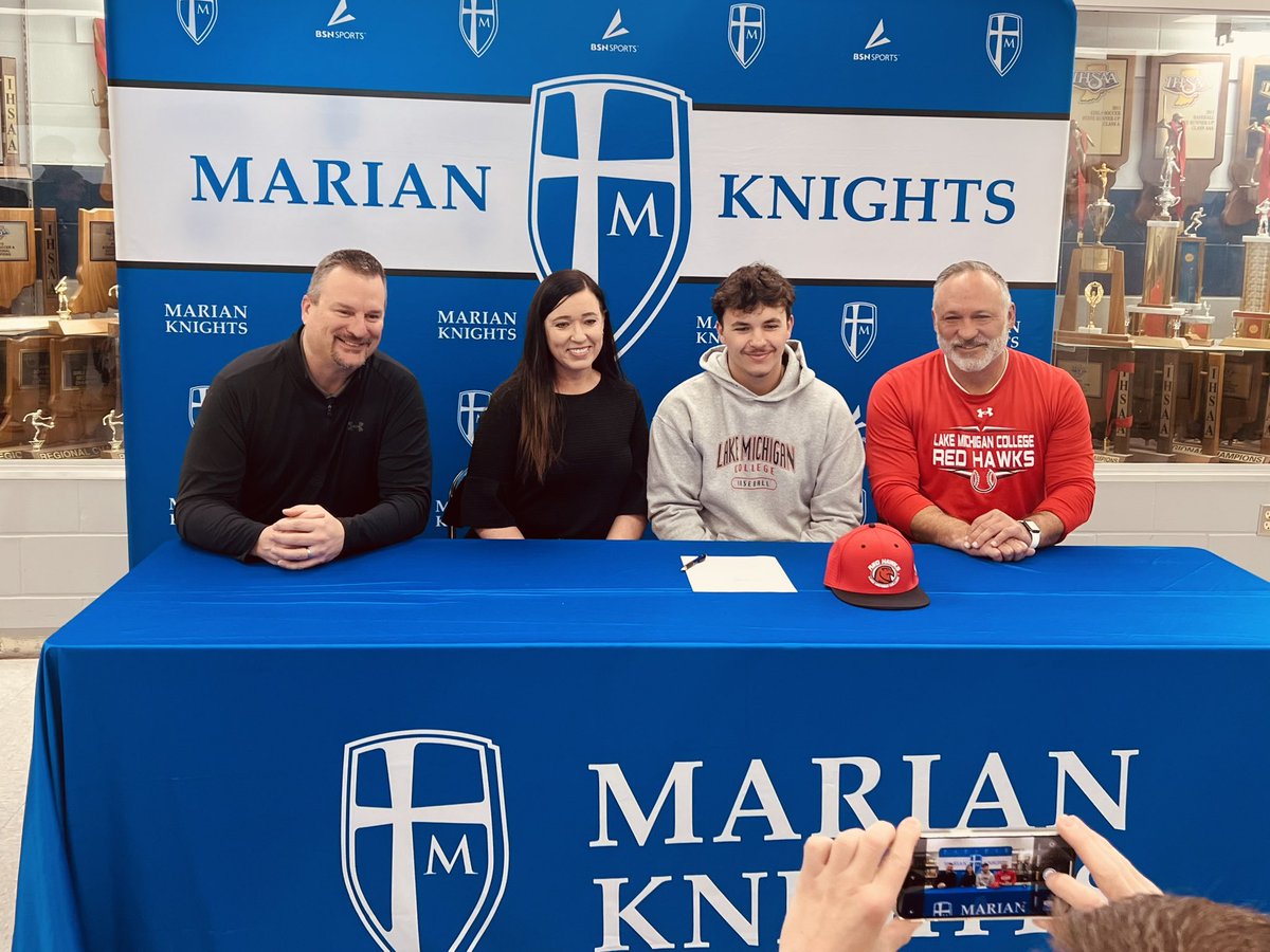 Signing day!
<a href="/Baseball_Marian/">Marian Baseball</a> <a href="/MarianHSKnights/">Marian High School</a> <a href="/marianhssports/">Mishawaka Marian</a> <a href="/TheGeorge19/">Alex George</a> <a href="/cpauley5/">Cale Pauley</a> <a href="/RedHawksBaseba1/">Red Hawks Baseball</a>