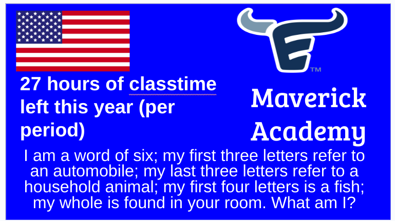 Mav_Academy's tweet photo. Maverick Academy Riddle of the day: @FriscoRAIL @EHSFrisco https://t.co/RNjYfe7PG2