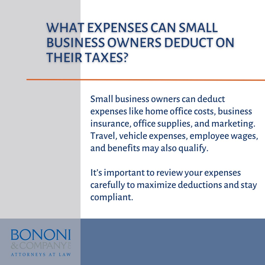 BononiCompanyPC's tweet image. Tax season doesn’t have to be stressful! Knowing which expenses you can deduct can help lower your taxable income and keep more money in your business. Make sure you’re taking advantage of every deduction available!

#TaxSeason #FileSmart #TaxTips ​​#SmallBusiness #Deductions