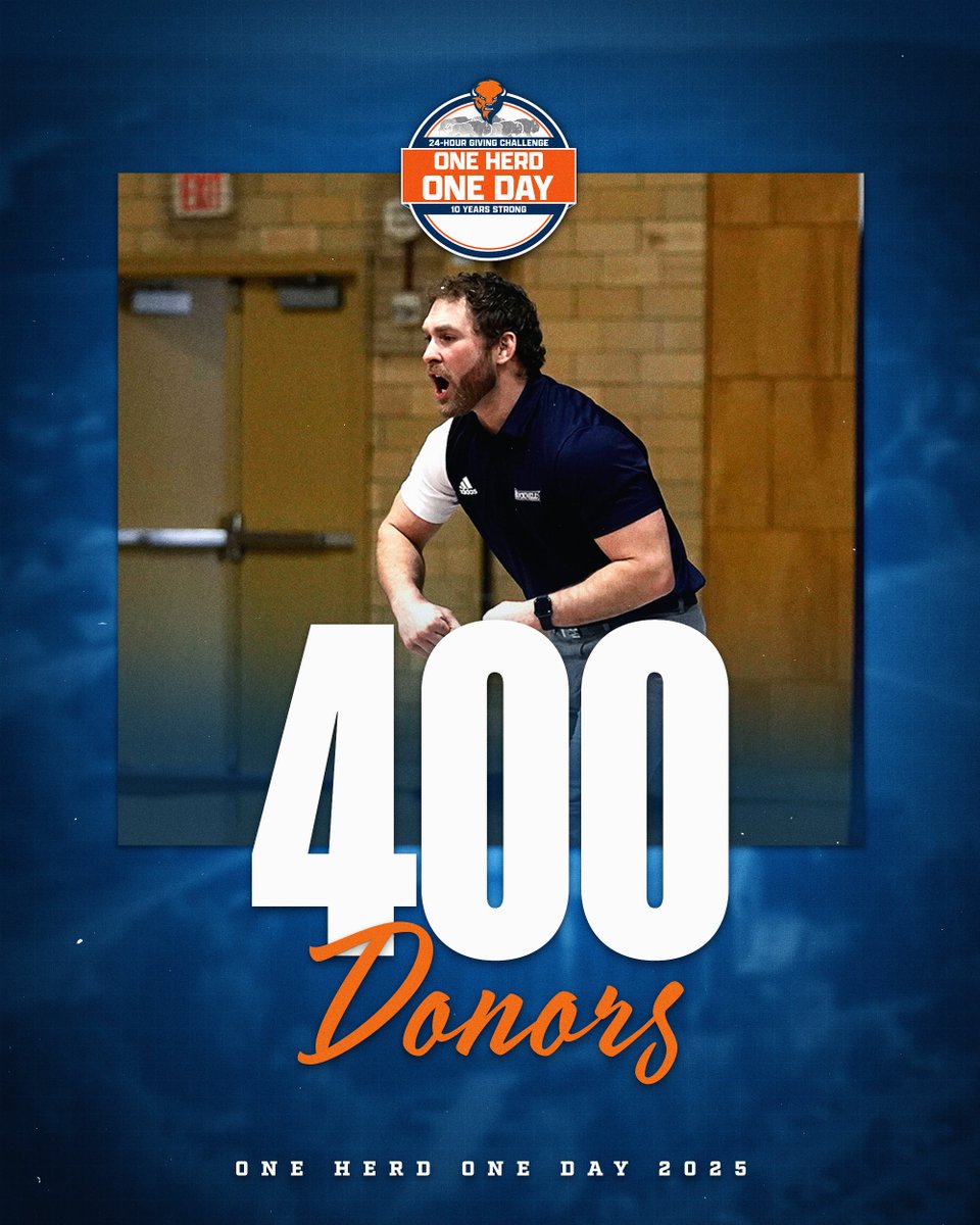 We have reached 400 donors! Thank you for the support and let's kill it in the final push! #OneHerdOneDay #rayBucknell

givecampus.com/sh21fw