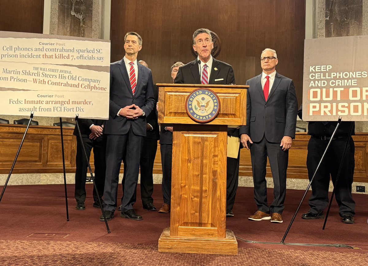 Meg Kinnard (@megkinnardap) on Twitter photo Today I’m on Capitol Hill, where <a href="/RepDavidKustoff/">Rep. David Kustoff</a> & <a href="/SenTomCotton/">Tom Cotton</a> are among the federal lawmakers calling for legislation to allow state & federal prisons to jam the signals of cellphones illegally obtained & used behind bars by inmates. Today I’m on Capitol Hill, where <a href="/RepDavidKustoff/">Rep. David Kustoff</a> & <a href="/SenTomCotton/">Tom Cotton</a> are among the federal lawmakers calling for legislation to allow state & federal prisons to jam the signals of cellphones illegally obtained & used behind bars by inmates.