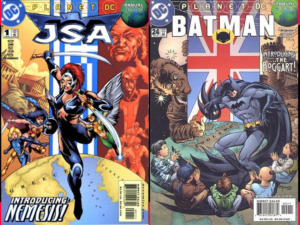 DavesComicHero's tweet photo. One last #WorldlyWednesday with Planet DC, with the JSA and #Batman, as they meet Nemesis and the Boggart. #GlobalComicsMonth https://t.co/pesIqJArqz https://t.co/NiMZuyQeQv