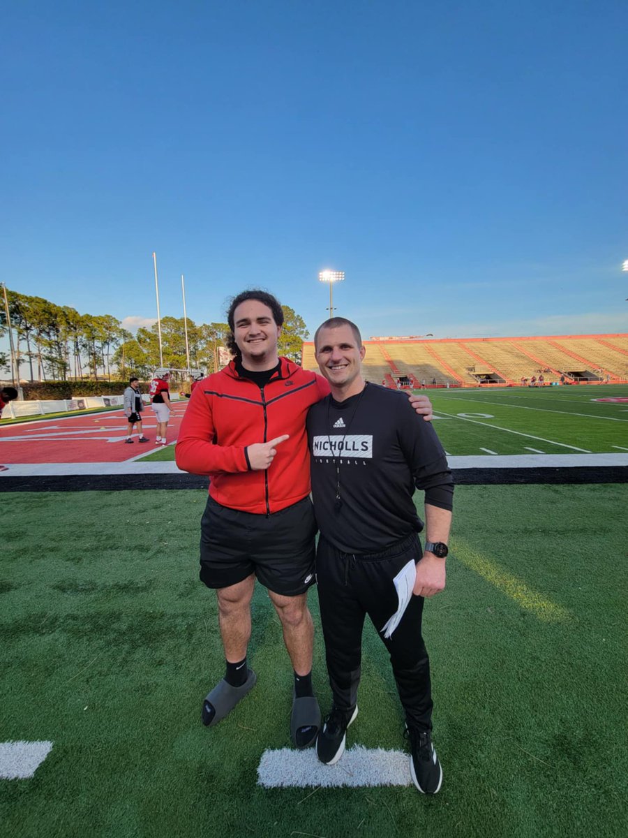 Grant Merritt 2026 DL (@grantmerritt_95) on Twitter photo #AGTG After a great visit and conversation with <a href="/TommyRybacki/">Tommy Rybacki</a> I am blessed to receive my first division 1 offer from <a href="/Nicholls_FB/">Nicholls Football 🏈</a>
<a href="/coachsis/">Trey Sissom</a> <a href="/_CoachSkipper_/">Johnkil Skipper M.S.</a> <a href="/TravisTiger_FB/">Travis Tiger Football</a> <a href="/CoachRobSnyder/">Rob Snyder</a> #AGTG After a great visit and conversation with <a href="/TommyRybacki/">Tommy Rybacki</a> I am blessed to receive my first division 1 offer from <a href="/Nicholls_FB/">Nicholls Football 🏈</a>
<a href="/coachsis/">Trey Sissom</a> <a href="/_CoachSkipper_/">Johnkil Skipper M.S.</a> <a href="/TravisTiger_FB/">Travis Tiger Football</a> <a href="/CoachRobSnyder/">Rob Snyder</a>