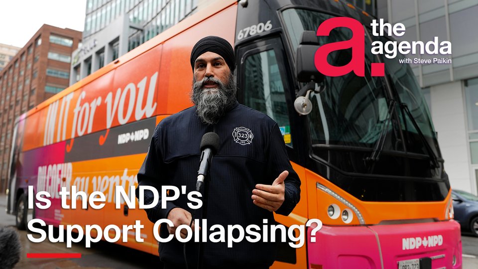 TVO Today | The Agenda (@theagenda) on Twitter photo What do sagging poll numbers for the federal NDP and Jagmeet Singh say about the party's future? Could they lose official party status? <a href="/JeyanTVO/">Jeyan Jeganathan</a> asked @shachikurl (<a href="/angusreidorg/">Angus Reid Institute</a>), <a href="/David_Moscrop/">David Moscrop</a>, and <a href="/lobbygrl/">Kim Wright</a> (@wrightstrat) #cdnpoli youtube.com/watch?v=Fk7jO7… What do sagging poll numbers for the federal NDP and Jagmeet Singh say about the party's future? Could they lose official party status? <a href="/JeyanTVO/">Jeyan Jeganathan</a> asked @shachikurl (<a href="/angusreidorg/">Angus Reid Institute</a>), <a href="/David_Moscrop/">David Moscrop</a>, and <a href="/lobbygrl/">Kim Wright</a> (@wrightstrat) #cdnpoli youtube.com/watch?v=Fk7jO7…